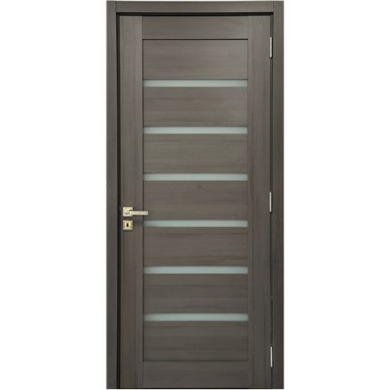 DEVON szürke színű üveges mdf beltéri ajtó (206*70 cm) ajándék kilinccsel 