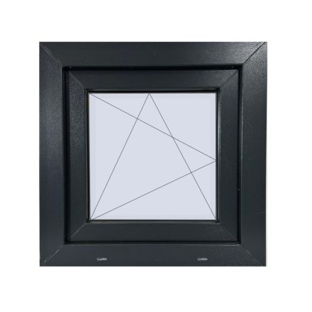 60x60 cm antracit színű műanyag bukó-nyíló ablak