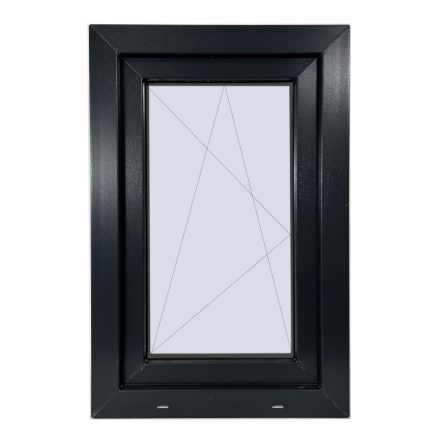 60x90 cm antracit színű műanyag bukó-nyíló ablak